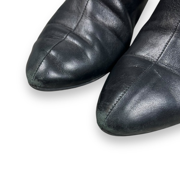 Authentic Gucci 246688 Black Leather Zip Up Ankle Boots Heeled Sz 37 EU / US 7 - Picture 12 of 14